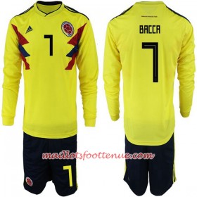Maillot/Tenue Colombie Bacca 7 Enfant Domicile Coupe du monde 2018 Manche Longue